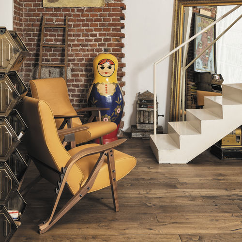 Fauteuil contemporain - GILDA CM - Zanotta - en tissu / en cuir / en chêne