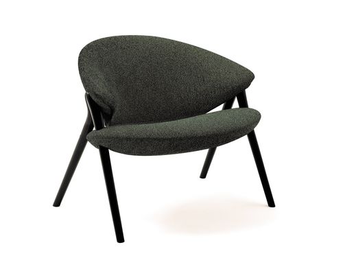 Fauteuil contemporain - OLIVA - Zanotta - en tissu / en cuir / en érable