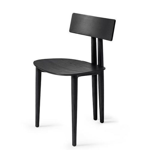 Chaise en polyuréthane - BINATA - Zanotta - en cuir / en chêne / en tissu