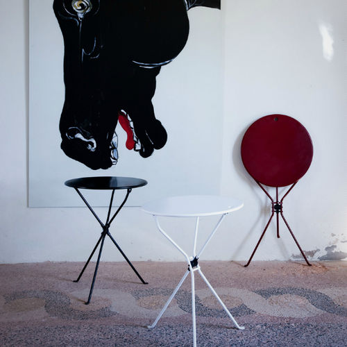 Table d'appoint contemporaine - CUMANO - Zanotta - en acier / en ABS / avec piètement en acier