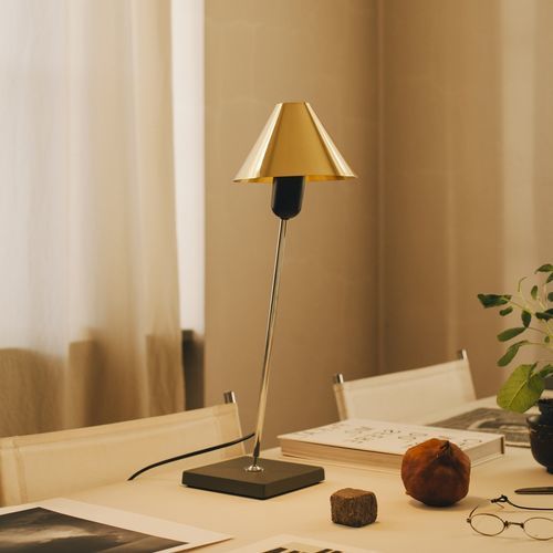 Lampe de bureau - GIRA  - Santa & Cole - en laiton / en métal chromé / en aluminium anodisé