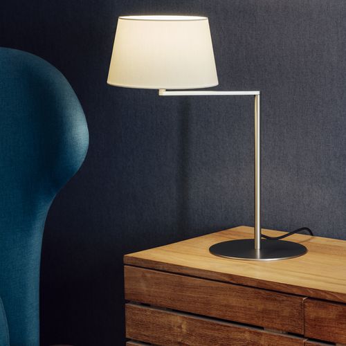 Lampe de table - AMERICANA  - Santa & Cole - sur pied / en métal / en lin