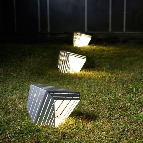Lampe de sol - DADÌ - ZAVA SRL - en acier inoxydable / contemporaine / sans fil