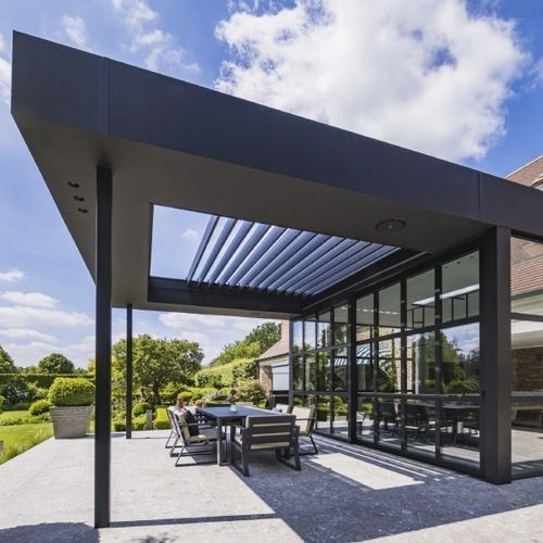 Couverture pour pergola coulissante - AERO® SKYE®  - RENSON - avec protection solaire / en aluminium / résidentielle