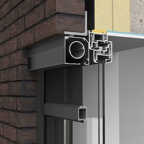Store à bandes verticales - Fixscreen Go M 1 Solar - RENSON - pour fenêtre / en tissu / d'extérieur