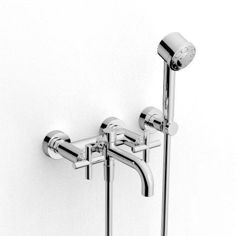 Mélangeur pour baignoire - 4701 GVP-120 - ZAZZERI - mural / en métal chromé / de salle de bain