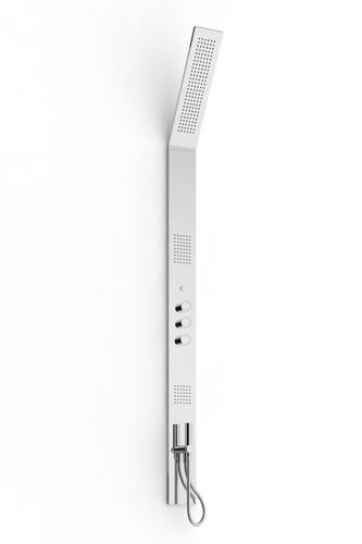Colonne de douche thermostatique - 1500 CDS-010 - ZAZZERI - en inox / murale / contemporaine