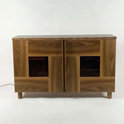 Buffet contemporain - Serie 1934 - Bernini Gallery - en noyer / avec tiroirs / vitré