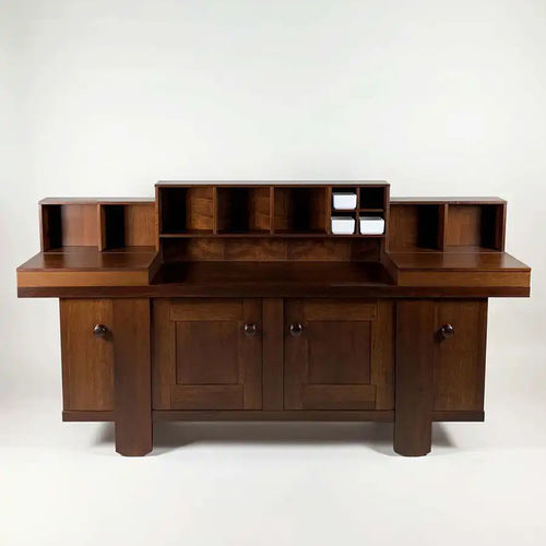 Buffet contemporain - PRANZO 602 - Bernini Gallery - en noyer / avec étagère / avec tiroirs