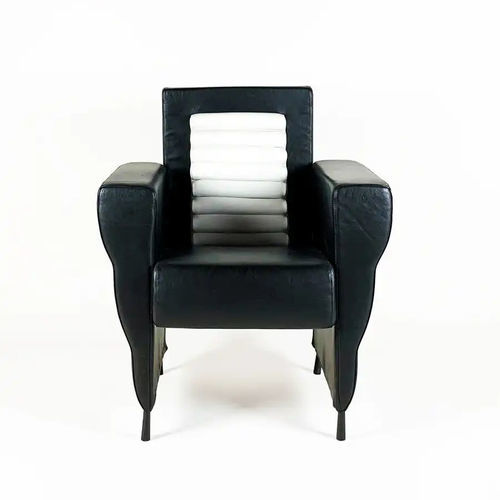 Fauteuil contemporain - FLESSUOSA - Bernini Gallery - en cuir / en bois massif / blanc