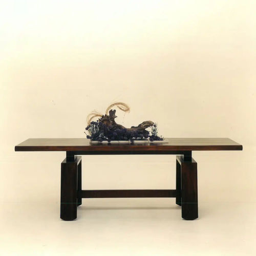 Table à manger contemporaine - PRANZO 611.1 - Bernini Gallery - en noyer / avec piètement en bois / rectangulaire