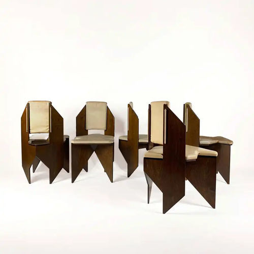 Chaise contemporaine - VERTICE  - Bernini Gallery - d'intérieur / en cuir / avec piètement en bois