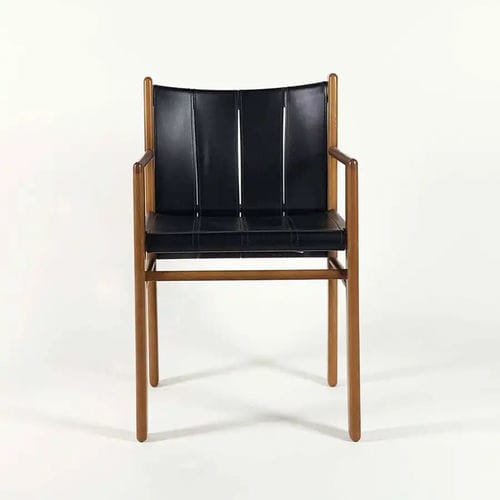 Chaise contemporaine - OVUNQUE - Bernini Gallery - d'intérieur / en cuir / avec piètement en frêne