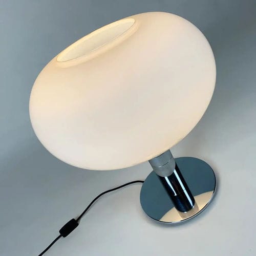 Lampe de table - AM / AS - Bernini Gallery - en laiton nickelé / en opale / contemporaine
