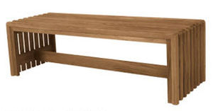 Banc de jardin contemporain - CONSERVATORY - SUTHERLAND - en teck