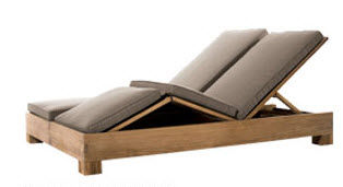Bain de soleil contemporain - REEDED - SUTHERLAND - en bois / de jardin / double