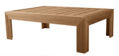 Table basse contemporaine - REEDED - SUTHERLAND - en teck / rectangulaire / résidentielle