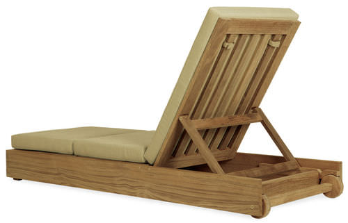 Bain de soleil contemporain - POOLSIDE - SUTHERLAND - en bois / de jardin / dossier ajustable