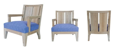 Fauteuil contemporain - WALLIS - SUTHERLAND - en teck / de jardin