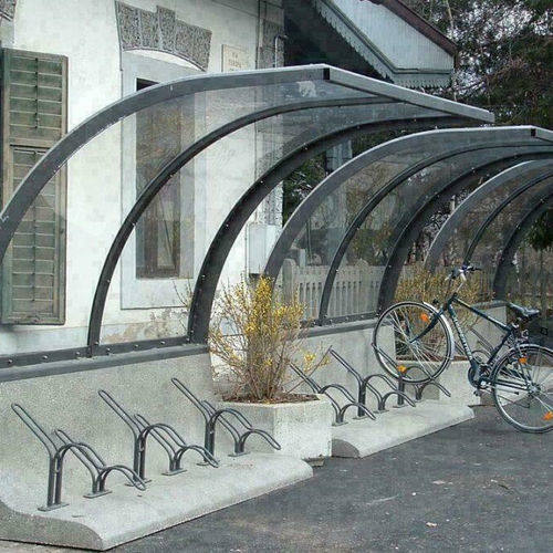 Range-vélo au sol - Polimer Tecnic - publicitaire / d'extérieur / en plastique