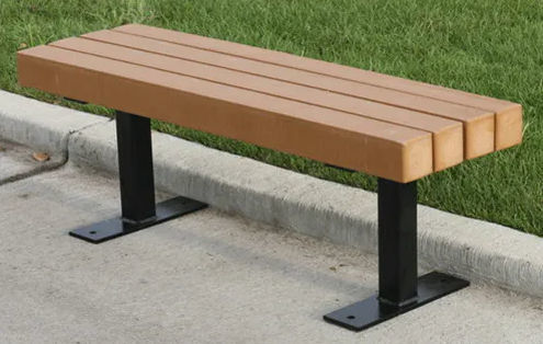 Banc public contemporain - Polimer Tecnic - en plastique / sans dossier / sans accoudoirs