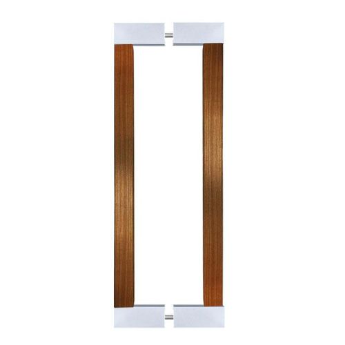 Poignée de tirage pour porte en verre - 57.50111. - Fonsegrive - en laiton chromé / en noyer américain / en frêne