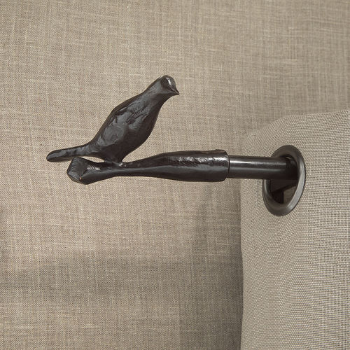 Tringle à rideaux en bronze - PLUME - Objet Insolite - en laiton / fixation murale / pour fenêtre