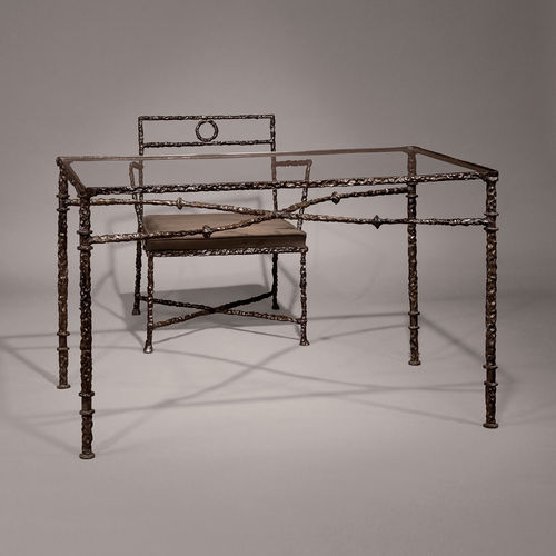 Table design original - ROMA H - Objet Insolite - en bronze / avec piètement en bronze / rectangulaire