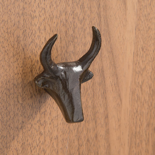 Bouton de meuble contemporain - BULL - Objet Insolite - classique / en bronze / en nickel