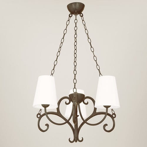 Lustre classique - JULIET - Objet Insolite - en bronze / 3 ampoules / professionnel
