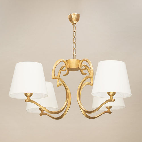 Lustre classique - RINCEAU - Objet Insolite - en bronze / 4 ampoules / professionnel