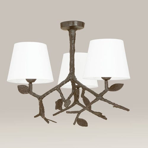 Lustre Art Déco - FLORA - Objet Insolite - en bronze / 3 ampoules / professionnel