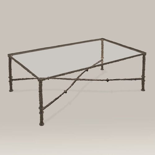 Table basse contemporaine - ROMA X - Objet Insolite - en bronze / avec piètement en bronze / rectangulaire