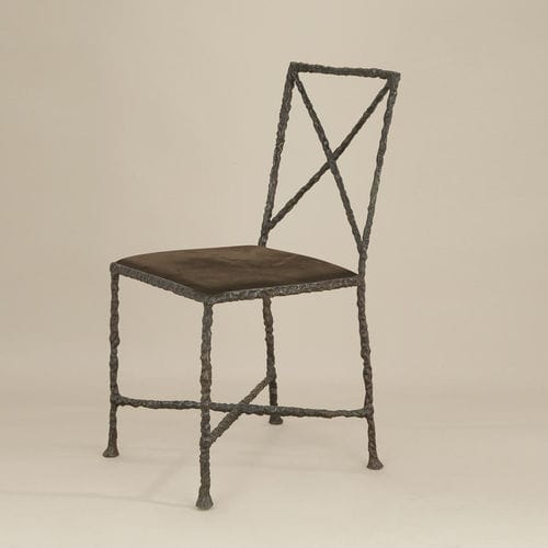 Chaise contemporaine - ROMA - Objet Insolite - d'intérieur / en tissu / avec piètement en bronze