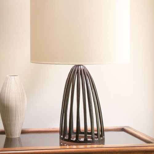 Abat-jour contemporain - GLORIA - Objet Insolite - en bronze / en tissu