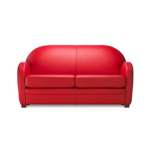 Canapé classique - CARDIFF - Neology - en tissu / en cuir / rouge