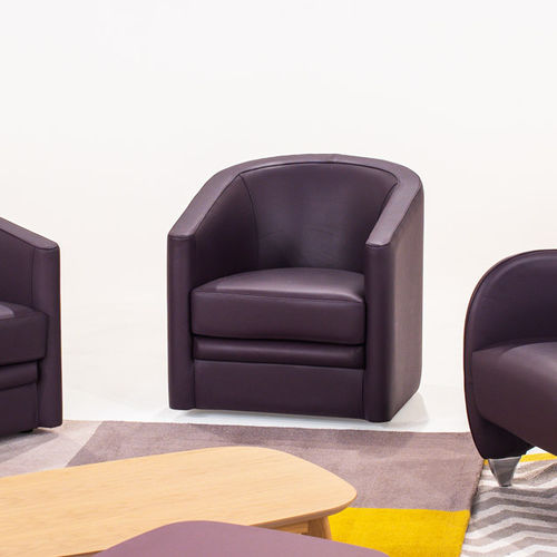 Fauteuil contemporain - MERCURE - Neology - en cuir / en tissu / violet