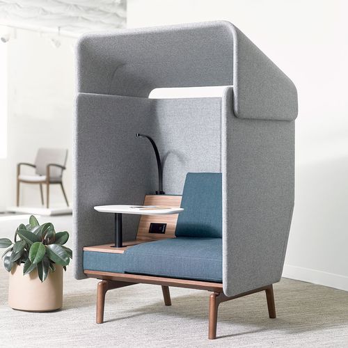 Fauteuil contemporain - HEYA - ofs - en tissu / en frêne / en aluminium