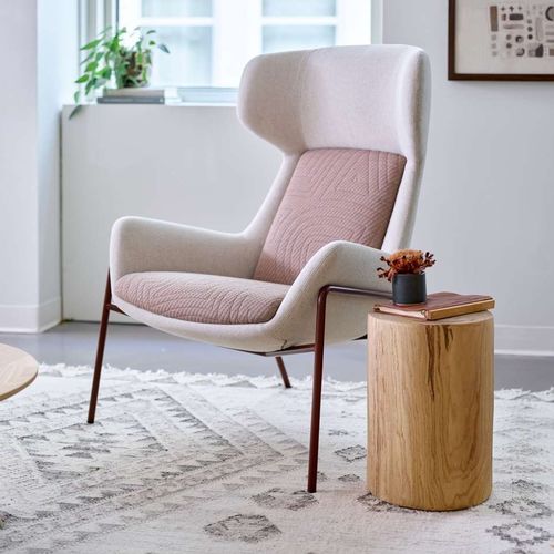 Fauteuil contemporain - SOFY - ofs - en tissu / à oreilles / avec dossier haut