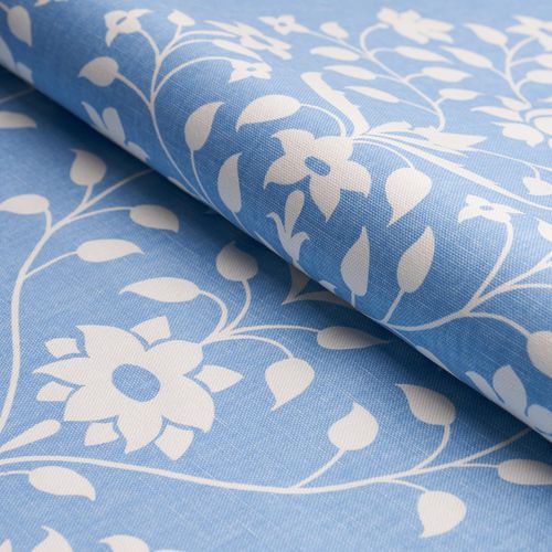 Tissu d'ameublement - JAIPUR MUGHAL FLOWER  - F. SCHUMACHER & CO. - à fleurs / en coton / en lin