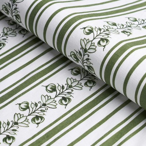 Tissu d'ameublement - DELFT - F. SCHUMACHER & CO. - pour rideaux / à rayures / à fleurs