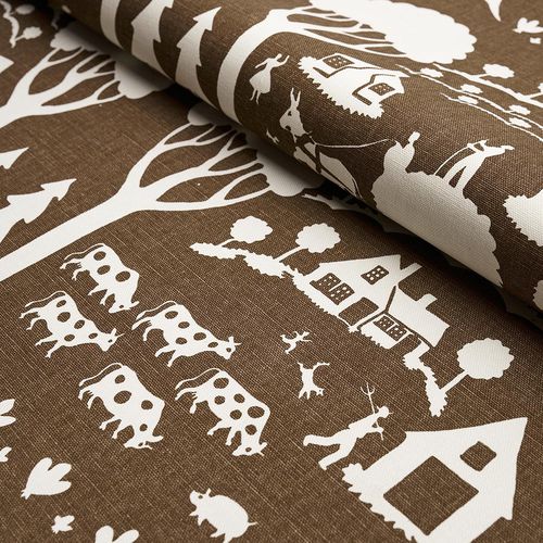 Tissu d'ameublement - FARM SCENE  - F. SCHUMACHER & CO. - pour rideaux / à motif nature / à motif animalier