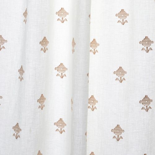 Voilage à fleurs - RUBIA - F. SCHUMACHER & CO. - en lin / en viscose / brodé
