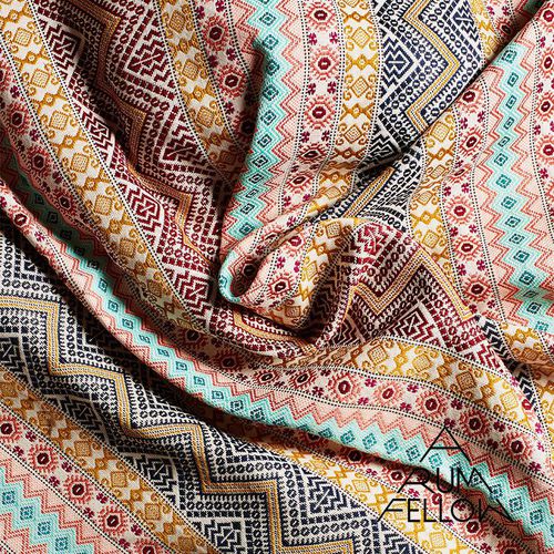 Tissu d'ameublement - HOLMUL HAND WOVEN  - F. SCHUMACHER & CO. - à motif géométrique / en coton / tissage