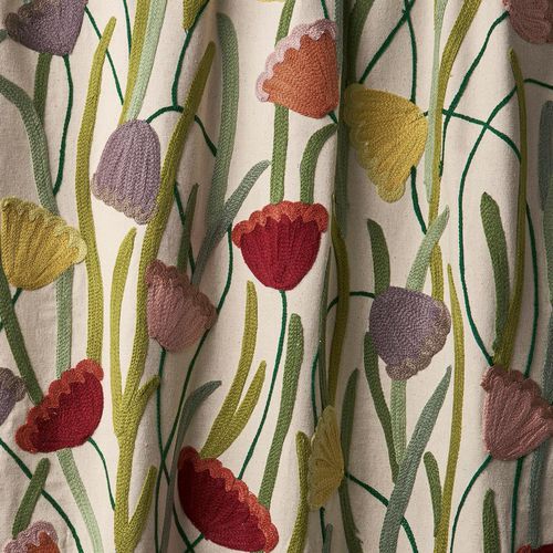 Tissu d'ameublement - DECO FLOWER EMBROIDERY - F. SCHUMACHER & CO. - pour rideaux / à fleurs / en coton