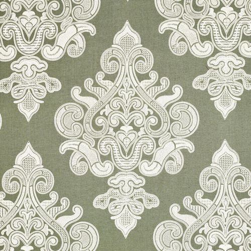 Tissu d'ameublement - ANGKOR EMBROIDERY   - F. SCHUMACHER & CO. - damas / en polyester / en lin