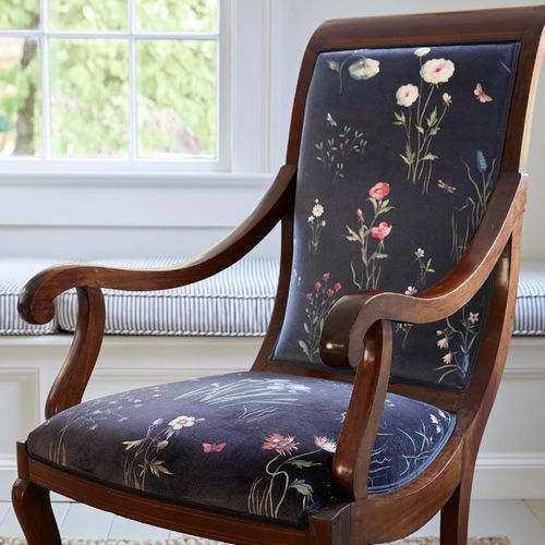 Tissu d'ameublement - PRIMAVERA - F. SCHUMACHER & CO. - pour rideaux / à fleurs / en coton