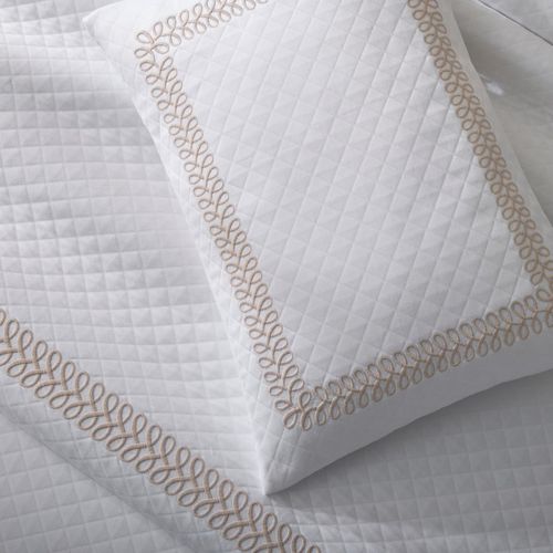 Housse de couette en coton - ASTOR BRAID MATELASSÉ  - F. SCHUMACHER & CO. - à motif