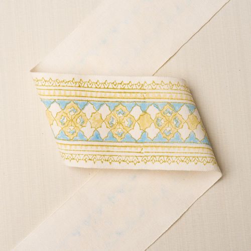 Bordure en coton - AMIRA HAND BLOCK PRINTED TAPE - F. SCHUMACHER & CO. - linéaire