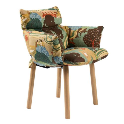 Fauteuil classique - CAPELLINI LUD'INA  - F. SCHUMACHER & CO. - en tissu / en bois / tapissé
